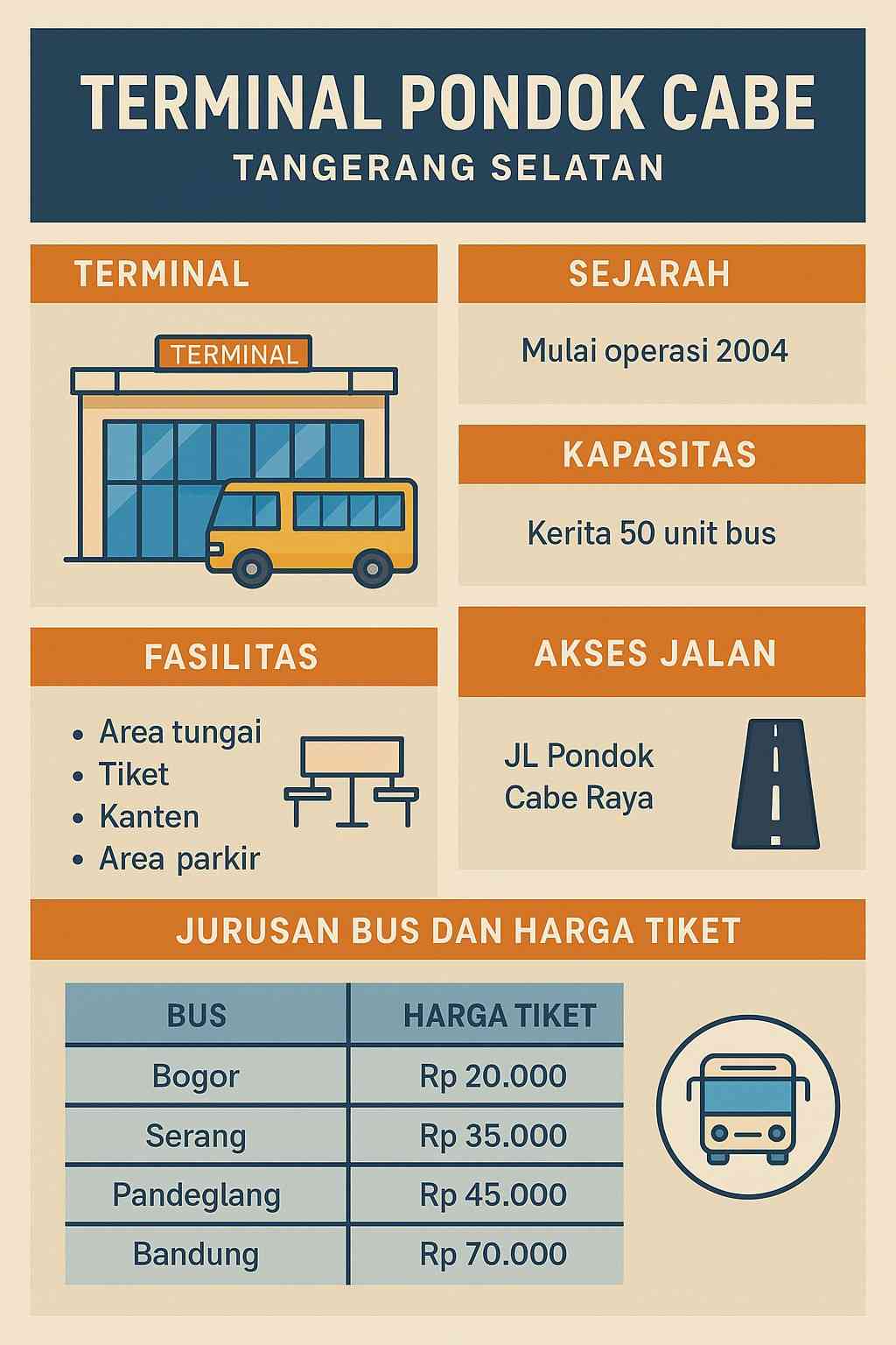 infografis Terminal Pondok Cabe
